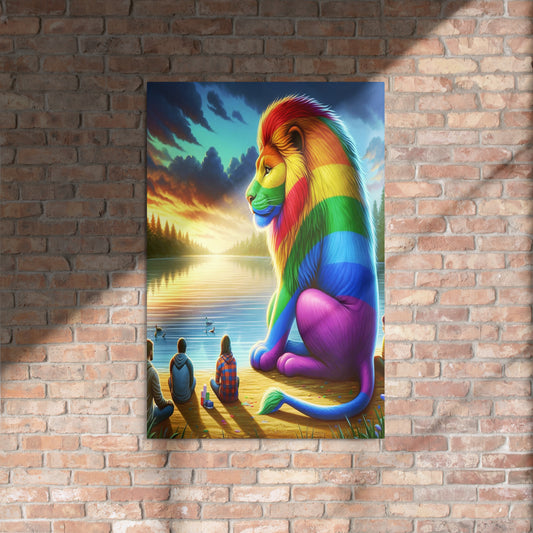Peace With Pride 24x36 Metal Print - OUR RAINBOW PRIDE