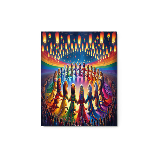 Rainbow Ritual 8x10 Metal Print - OUR RAINBOW PRIDE